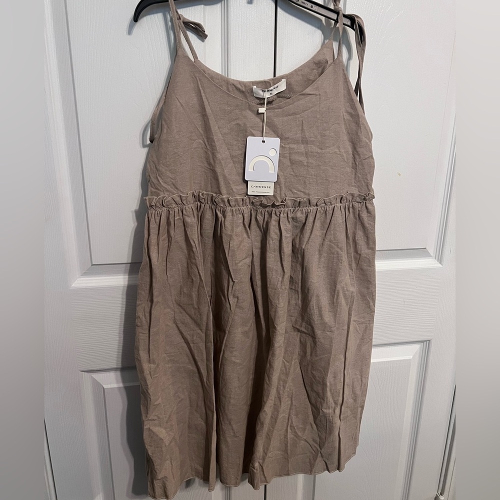 Commense Cream Mini Sundress - Picture 8 of 11